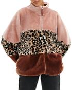 Ugg Elaina Colorblock Faux Fur Jacket