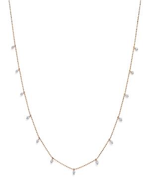 Bloomingdale's Diamond Station Drop Necklace In 14k Rose Gold, 0.50 Ct. T.w. - 100% Exclusive