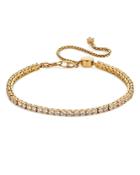 Nadri Love All Cubic Zirconia Slider Bracelet In 18k Gold Plated