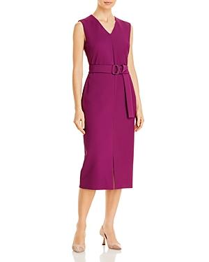 Boss Dadorina Belted Jersey Interlock Dress