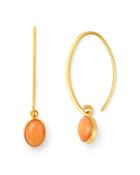 Bloomingdale's Coral Drop Earrings In 14k Yellow Gold - 100% Exclusive