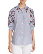 Beachlunchlounge Embroidered Pinstripe Shirt