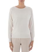 Peserico Metallic-trimmed Virgin Wool, Silk & Cashmere Sweater
