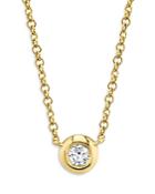 Moon & Meadow 14k Yellow Gold Bezel-set Diamond Pendant Necklace, 18 - 100% Exclusive