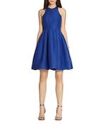 Halston Heritage Faille Fit-and-flare Dress