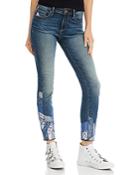 Aqua Patchwork Skinny Jeans - 100% Exclusive