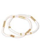 Allsaints Beaded Stretch Bracelets, Set Of 2