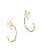 Moon & Meadow Cross Front-to-back Earrings In 14k Yellow Gold - 100% Exclusive