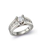 Bloomingdale's Channel Set Engagement Ring In 14k White Gold - 100% Exclusive