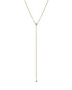 Zoe Chicco 14k Yellow Gold And Aquamarine Y Necklace, 18 - 100% Exclusive