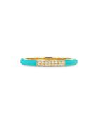 Rachel Reid 14k Yellow Gold & Enamel Diamond Ring