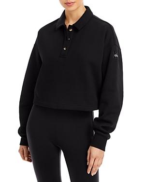 Alo Yoga Henley Polo Cropped Sweatshirt