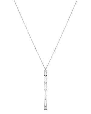Dinh Van 18k White Gold Pulse Pendant Necklace With Diamonds, 35.4