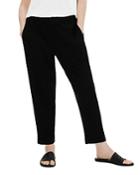 Eileen Fisher Shirred Waist Ankle Pants