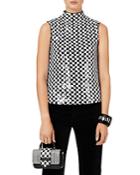 Emporio Armani Sequined Checkered Top