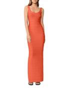 Herve Leger Bandage Round Neck Gown