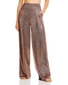 Jonathan Simkhai Jaslyn Metallic Wide Leg Cover-up Pants