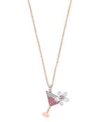 Bloomingdale's Pink Sapphire & Diamond Martini Necklace In 14k Rose & White Gold, 18 - 100% Exclusive