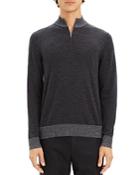 Theory Rothley Color-block Quarter-zip Sweater