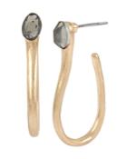 Robert Lee Morris Soho Sculptural Curved J-hoop Earrings
