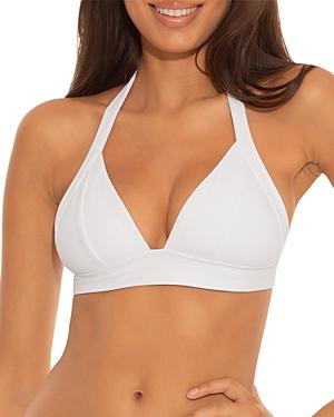 Becca By Rebecca Virtue Fine Line Ribbed Halter Bikini Top