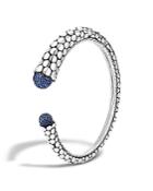 John Hardy Women's Dot Silver Lava Kick Cuff With Blue Sapphire - 100% Bloomingdale's Exclusive