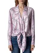 Zadig & Voltaire Toupy Chain Print Silk Shirt