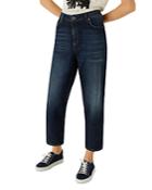 Marella Tomboy Cropped Jeans In Navy