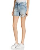 Mother Proper Distressed Denim Cutoff Shorts In The Confession