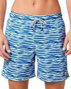 Tom & Teddy Quick Dry Zebra Print Regular Fit Swim Trunks