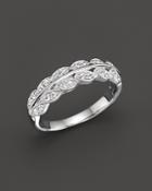 Diamond Vintage Inspired Band Ring In 14k White Gold, .25 Ct. T.w.