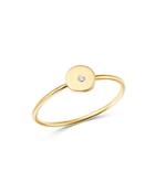 Zoe Chicco 14k Yellow Gold Diamond Disc Stacking Ring