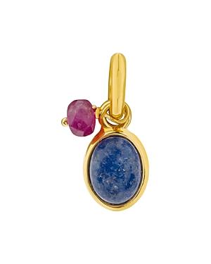 Tous 18k Yellow Gold-plated Sterling Silver Dumortierite & Ruby Pendant