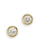 Roberto Coin 18k Yellow Gold Diamond Bezel Stud Earrings