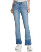 Derek Lam 10 Crosby Jane Mid-rise Flip-flop Jeans In Light Wash