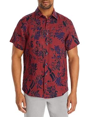 Rodd & Gunn Malvern Hill Floral Sports Fit Linen Button Down Short Sleeve Shirt