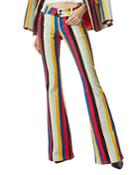 Alice And Olivia Stacey Bell Bottom Jeans In Boheme Stripe