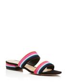 Loeffler Randall Rubie Color Block Stripe Slide Sandals