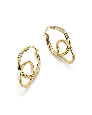 14k Yellow Gold Textured Double Drop Earrings - 100% Exclusive