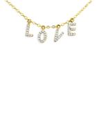 Moon & Meadow 14k Yellow Gold Diamond Love Charm Necklace, 18 - 100% Exclusive
