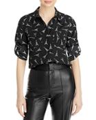 Karl Lagerfeld Paris Printed Utility Shirt