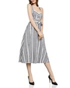 Bcbgmaxazria Striped Cutout Midi Dress