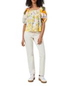 French Connection Isadora Floral Print Puff Sleeve Top