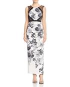 Karen Millen Atelier Floral Print Column Maxi Dress