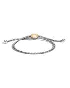John Hardy 18k Yellow Gold And Sterling Silver Classic Chain Hammered Ball Bracelet