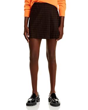 Alice And Olivia Semira Pleated Plaid Mini Skirt