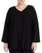Eileen Fisher Plus V-neck Tunic Top