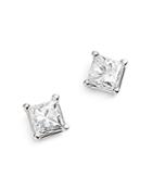 Bloomingdale's Diamond Princess-cut Studs In 14k White Gold, 0.50 Ct. T.w. - 100% Exclusive