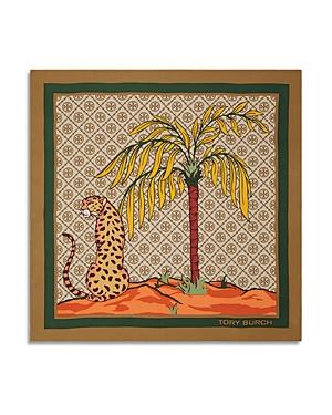 Tory Burch Monogram Cheetah Silk Neckerchief