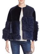 Whistles Patchwork Fur And Shearling Coat - 100% Exclusive